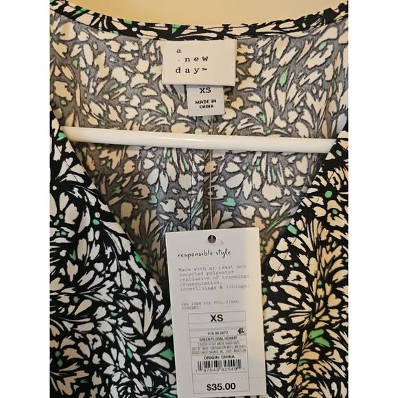 Floral Short Sleeve High Low‎ Midi Dress, Size XS - Picture 4 of 10